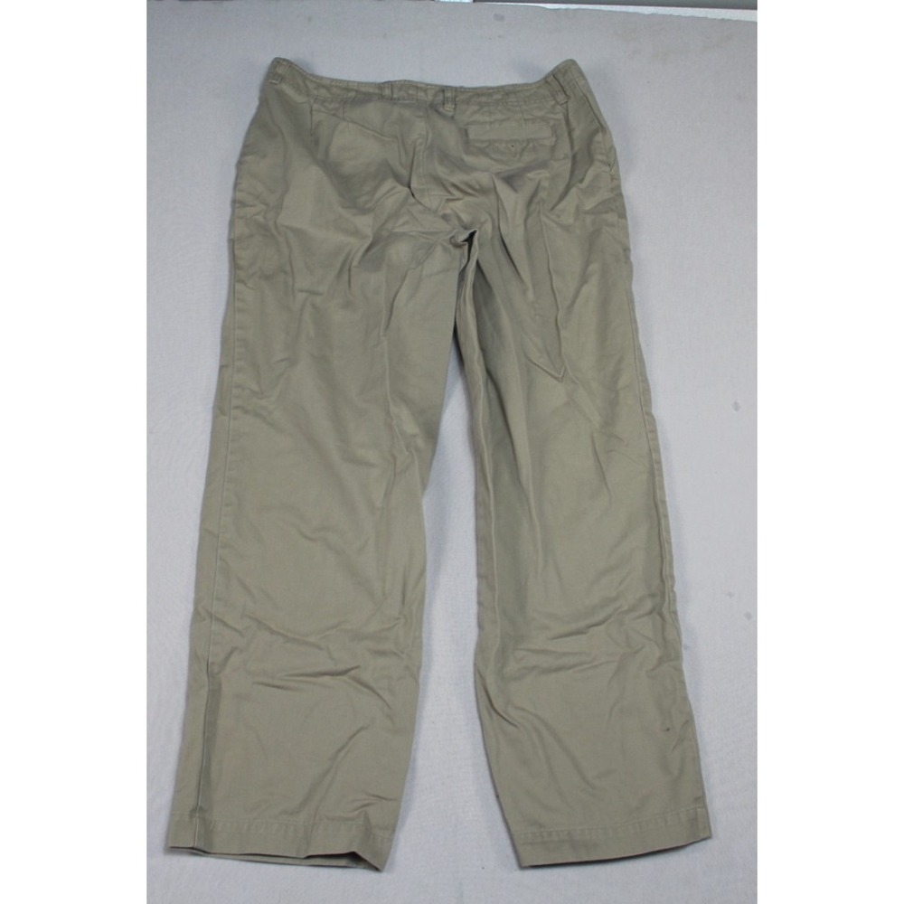 Eddie Bauer Chino Pants Women 16 Beige Excellent Straight Leg Cotton Twill